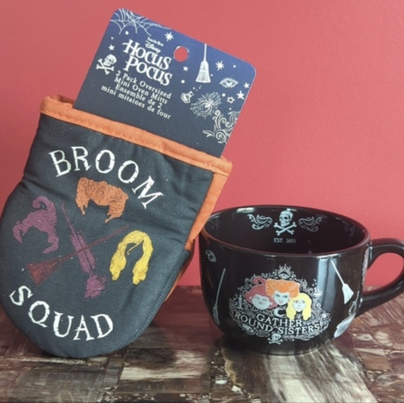 Disney Other - Disney©️ Hocus Pocus Bundle, Latte Mug + Oversized Mini Mitts